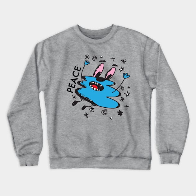 Peace Guy Crewneck Sweatshirt by RealFanShitOnly/Peace.Sports